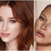 Charlotte Tilbury Beautiful Skin Foundation, on actress Phoebe Dynevor (right) and model Kate Moss (left)