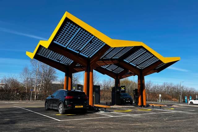 The site provides 300kW charging for up to eight vehicles at a time