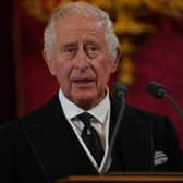 King Charles III during the Accession Council at St James's Palace, London, Credit PA 