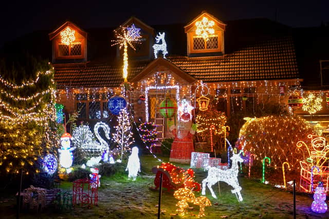 The Worcestershire couple wow their neighbours with Christmas lights every year