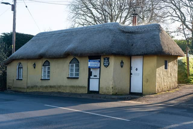 The Ye Olde Toll House in the village of Newton Poppleford  near Sidmouth, Devon, as it goes up for auction. 