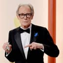 Bill Nighy and his rabbit companion at the 2023 Academy Awards.