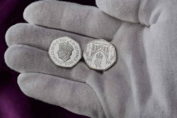 The 50p coin showing King Charles III in a crown (Photo: Royal Mint) 
