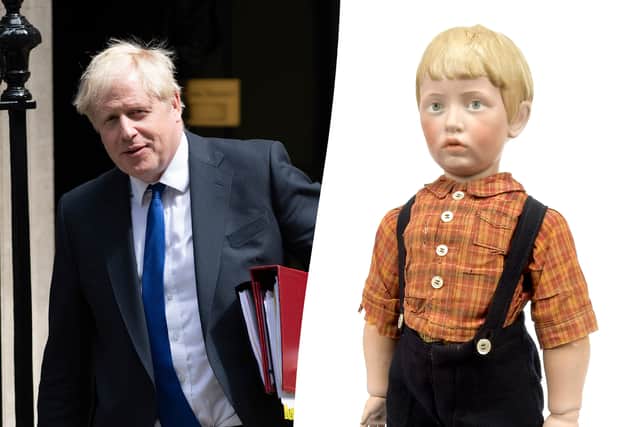 A rare doll with a striking resemblance to a young Boris Johnson could fetch up to £17,000 when it goes under the hammer.