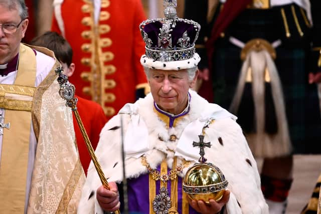 Watch the moment King Charles was crowned on the throne at London’s Westminster Abbey 