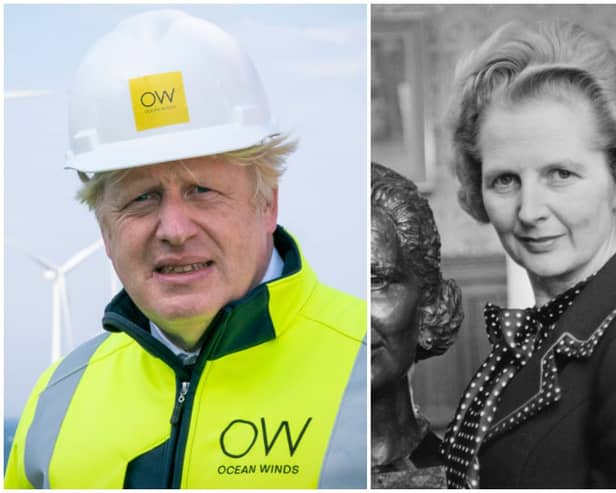 Johnson has been branded as 'deeply insensitive' for his comments praising Thatcher (Photo: Jane Barlow/Hilaria McCarthy/Daily Express/Hulton Archive/Getty Images)
