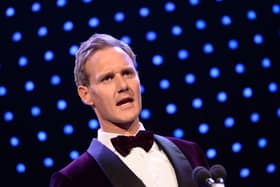 Dan Walker presents The Integrity and Impact Award founded by Dow Jones Intelligence during the BT Sport Industry Awards 2019 (Photo by Jeff Spicer/Getty Images for Sport Industry Group)