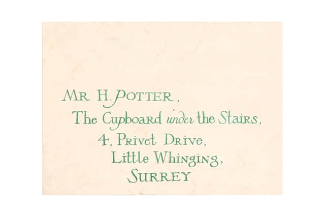  The rare prop was seen as hundreds of letters flew down the chimney, shot through the letterbox or arrived by owl on the wizard's 11th birthday.