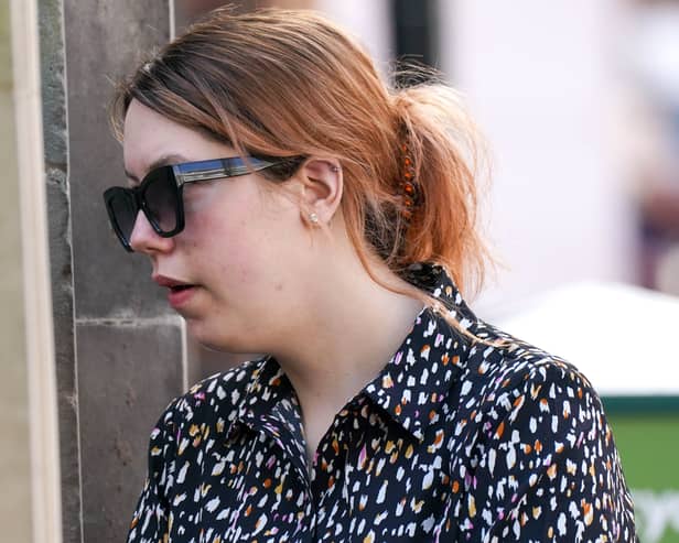 Paris Mayo outside the Worcester Crown Court, where she has been found guilty of murdering her newborn son Stanley at her parents' home in Ross-on-Wye 