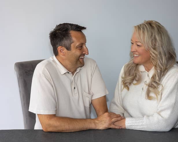 Donna Creed and husband Darren at home in Leicester