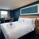 A Travelodge ‘budget-luxe’ room. The chain is releasing two million of its rooms for just £38 as part of a huge sale for Autumn 2023.