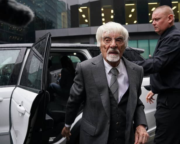 Former F1 boss Bernie Ecclestone has been sentenced to 17 months in prison suspended for two years after pleading guilty to a fraud charge. (Credit: Lucy North/PA Wire)