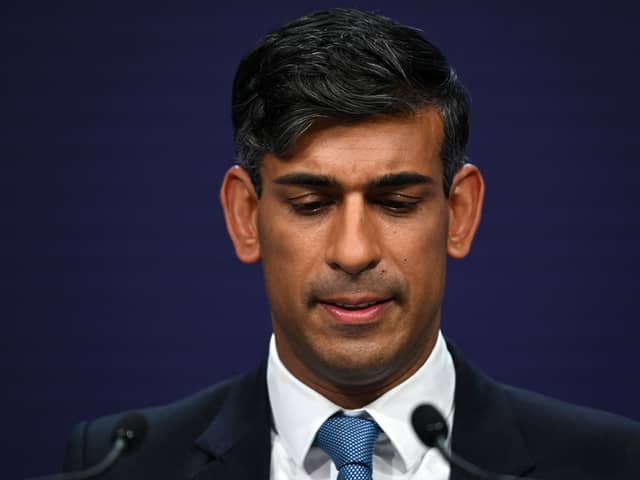 Rishi Sunak said allegations of a Tory MP committing multiple rapes are “very serious” and anyone with evidence should “talk to police”. (Photo: POOL/AFP via Getty Images) 