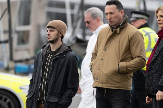 The new season will also explore the relationship between Dr. Nikki Alexander (Emilia Fox - far right) and Jack Hodgson (David Caves, centre) (Credit: BBC Studios)