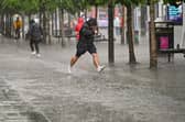 Heavy rain.