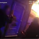 An arson in Villa Road, Lozells, Birmingham, saw officers help two people to safety.
Firearms officers who were out on patrol were the first on the scene after spotting the fire just before midnight on Sunday.
After alerting the fire service, officers entered the next-door building and led the occupants to safety.