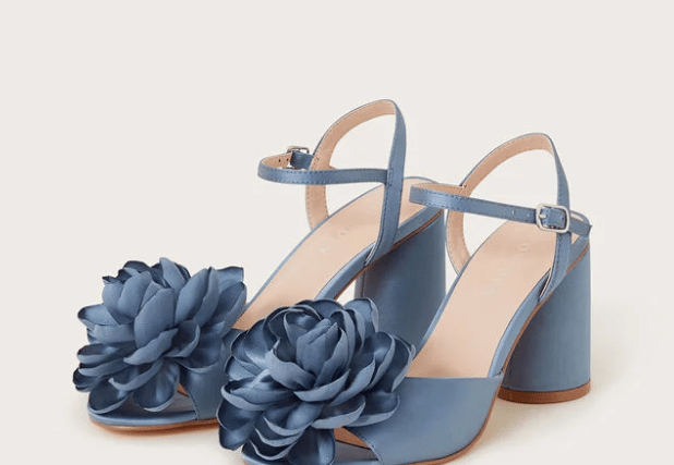 Petal corsage satin heel sandals blue
£45.00 Price reduced from£75.00