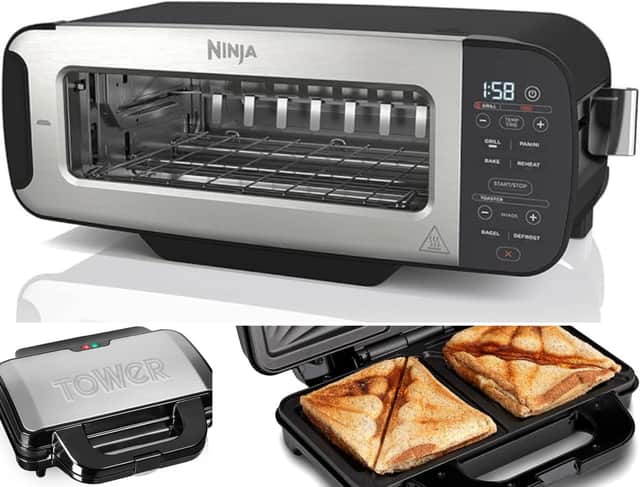 Toastie machines including Ninja (top). Photo: Amazon