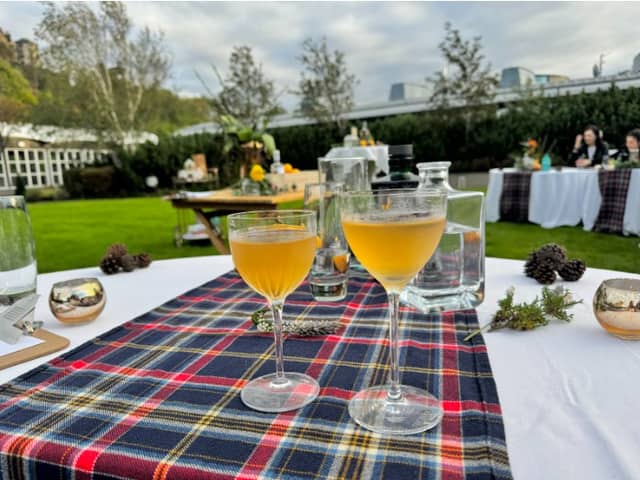 Guests at the Glasshouse in Edinburgh were given two cocktails, made with Botanist gin.
