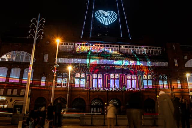 Magical light display welcomes Strictly Come Dancing to Blackpool Tower