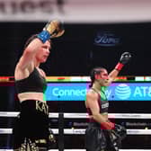 (L-R) Katie Taylor and Amanda Serrano. Photo: Sarah Stier/Getty Images for Netflix