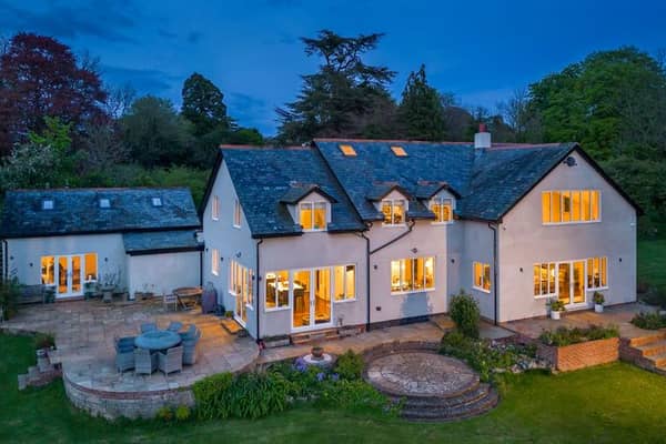 The Hampshire house sits in an acre of countryside