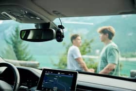 The Piqo hides neatly behind a rear view mirror, thanks to its compact size