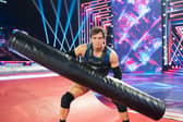 Apollo getting ready for the Gauntlet challenge in Gladiators, on BBC One. Photo: BBC / James Stack / © Hungry Bear Media Ltd