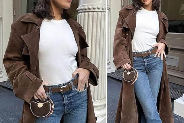CupitiDU Faux Suede Trench Coat £35.58