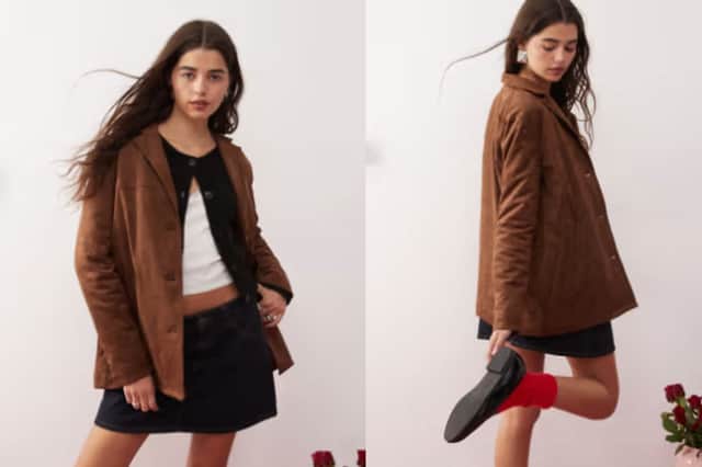 Motel relaxed faux suede blazer £88
