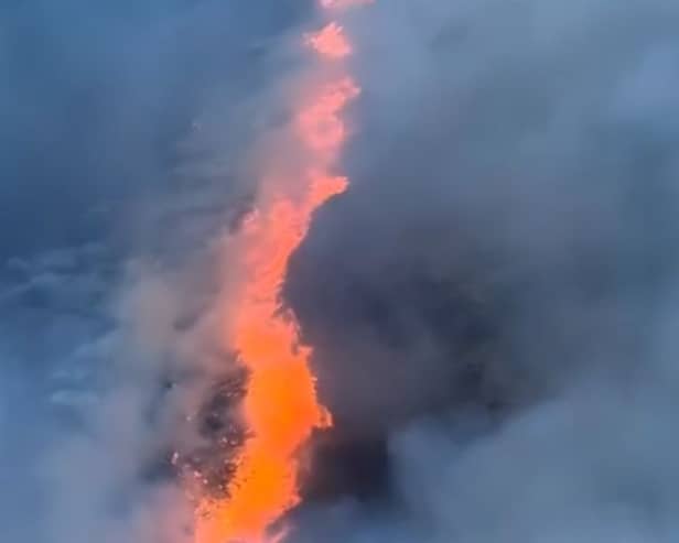 Wildfire in the Scottish Borders.