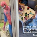 Derbyshire boy’s unexpected reaction to Spider-Man birthday visit.