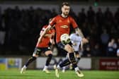 Falkirk midfielder Brad Spencer in action during the Ayr United draw (Photo: Michael Gillen)