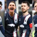 Falkirk quarter Keelan Adams, Liam Henderson, Brad Spencer and Calvin Miller have all been named in the PFA Scotland Championship team of the year (Pics by Michael Gillen)