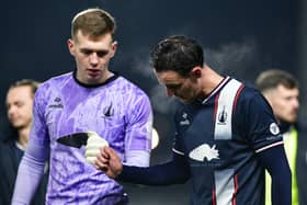 Falkirk ace Liam Henderson and team-mate Nicky Hogarth