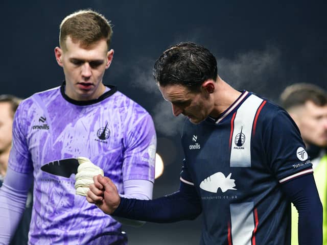 Falkirk ace Liam Henderson and team-mate Nicky Hogarth