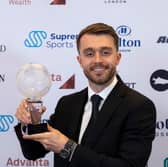 Falkirk midfielder Brad Spencer has been named the Scottish Championship's player of the year by his fellow peers