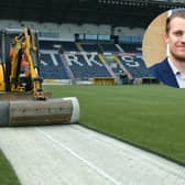 Falkirk's artificial pitch being laid; chief executive officer Jamie Swinney