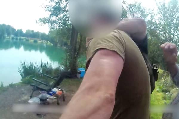 Andrew Bowman is confronted and attacks two Environment Agency water bailiffs whilst fishing at Poole Hall Fisheries near Alveley - assisted by his dad Sidney Bowman.  