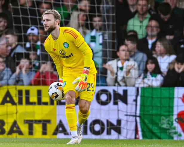 Scott Bain in action for Celtic during pre-season last summer