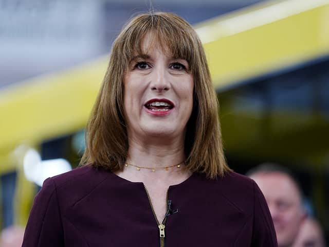 Chancellor of the Exchequer Rachel Reeves delivers a speech during a visit to Mellor Bus in Rochdale on June 4, 2025, to announce investments in regional transport (Photo: PETER BYRNE/POOL/AFP via Getty Images)          