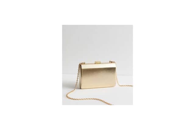 New Look Gold Boxy Clutch Bag
