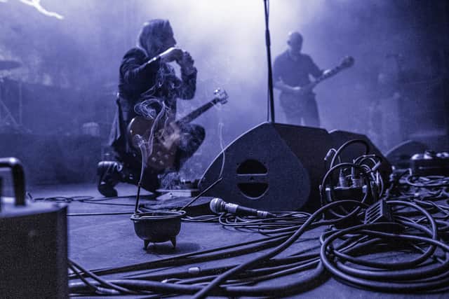 Agalloch set the mood with incense on the stage. Headliners at Fortress Festival in Scarborough