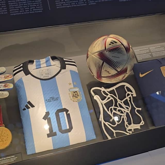 A display from the 2022 World Cup final between Argentina and France