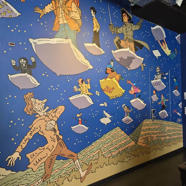 The comic book inspired hotel lobby in Geneva