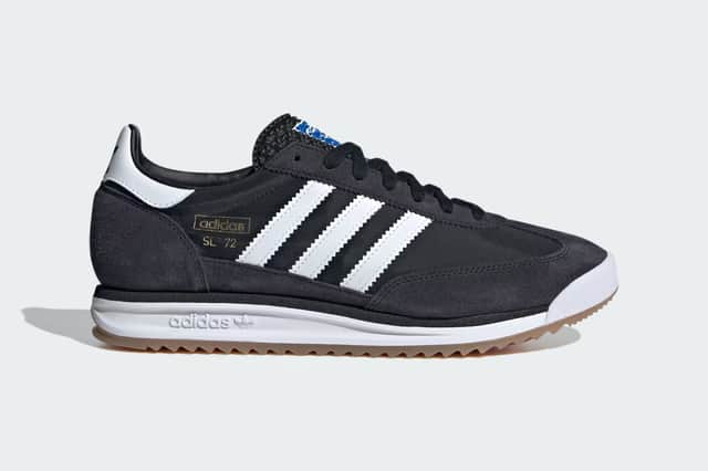 A reworked classic, the SL 72 RS trainer blends terrace style with retro running heritage – a standout from the Oasis x Adidas drop.