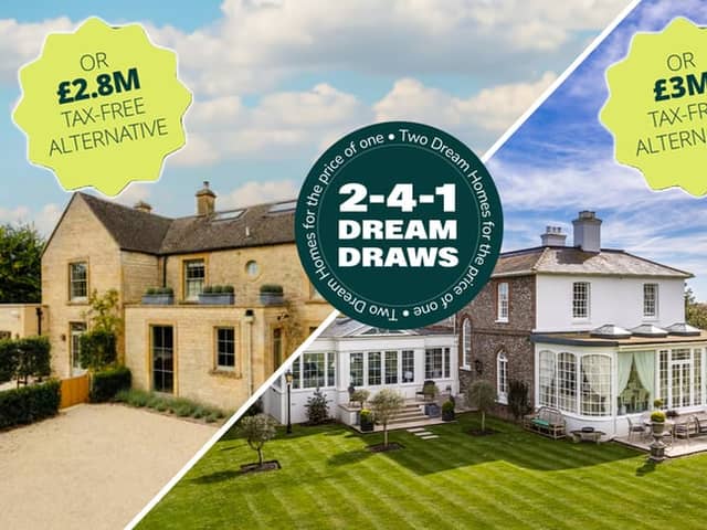 It can cost as little as £10 to enter draws for both houses at the moment - and Wowcher is offering more tickets for the money
