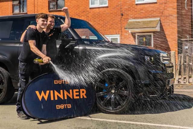 Ciaron celebrates his life-changing win