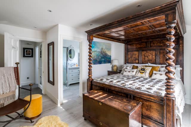 The bedrooms are all huge, and the master bedroom has a dressing room
