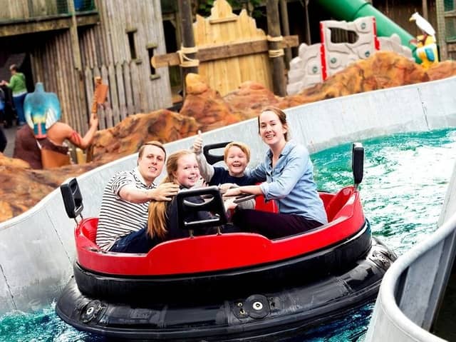 Families can stay inside the park at Gulliver’s World in Warrington – with ride access included in the price
